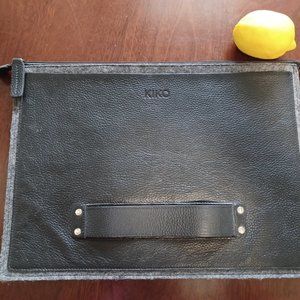 KIKO Laptop Computer Case Bag Sleeve Felt and Leather